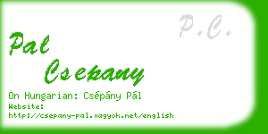 pal csepany business card